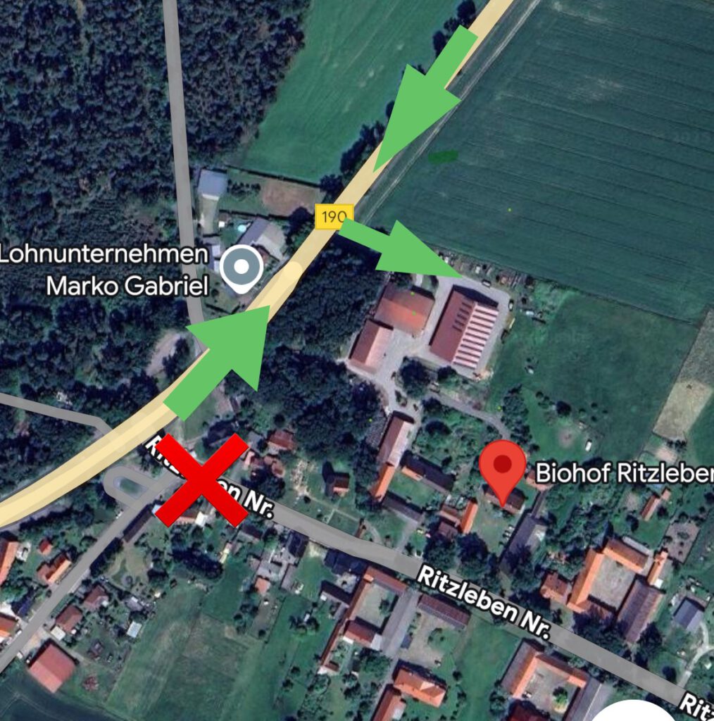 LKW Anfahrt Biohof Ritzleben